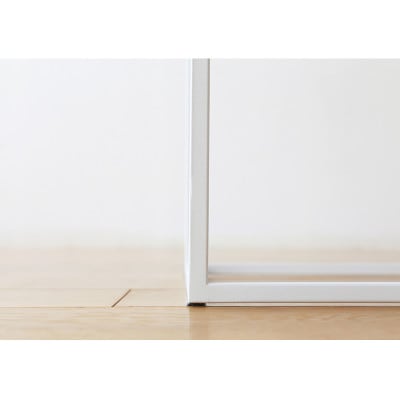 リニエ コの字テーブル ホワイトオーク　フレーム:ホワイト