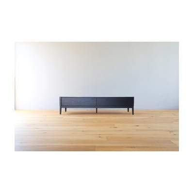 モル 150TVボード ホワイトオーク　黒塗装