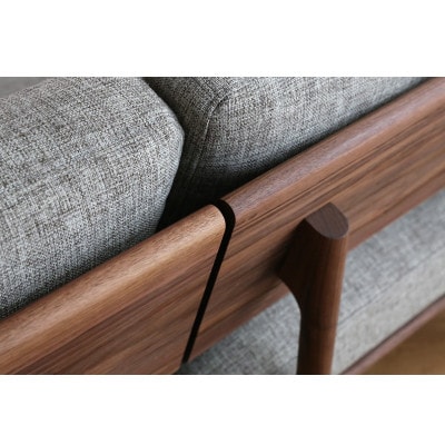 3人掛けソファ 木フレーム MOLEN 3Pソファ ウォルナット材 【高野木工】【配送不可地域：離島】