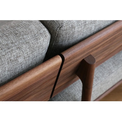 2人掛けソファ 木フレーム MOLEN 2Pソファ ウォルナット材 【高野木工】【配送不可地域：離島】