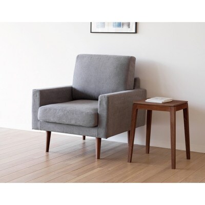 レオソファー 1P グレー NA脚【5年保証】【高野木工】【配送不可地域：離島】