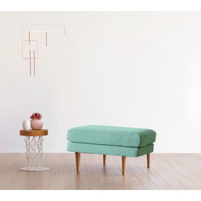 レオ オットマン ライトブルー NA脚【5年保証】【高野木工】【配送不可地域：離島】