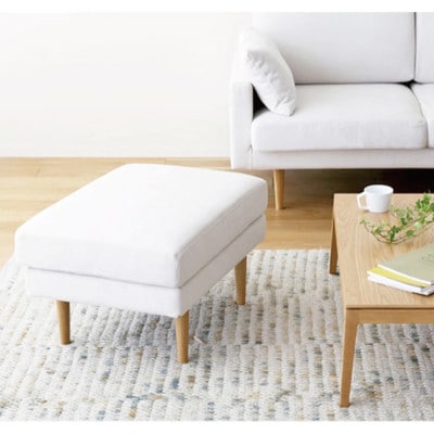 レオ オットマン アイボリー BR脚【5年保証】【高野木工】【配送不可地域：離島】