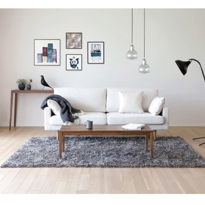 レオソファー 2.5P アイボリー BR脚【5年保証】【高野木工】【配送不可地域：離島】