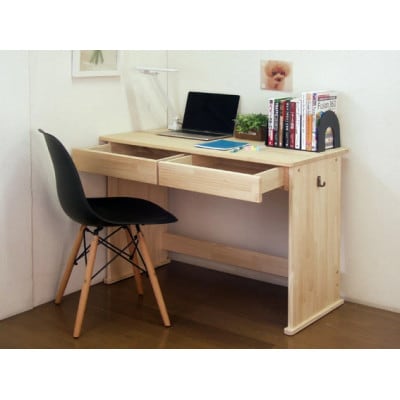 ハンドメイド天然木パイン材デスク(学習机)「エル」