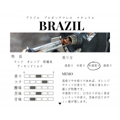 ブラジル　ブルボンアマレロ　ナチュラル(中深煎り)200g×2パック