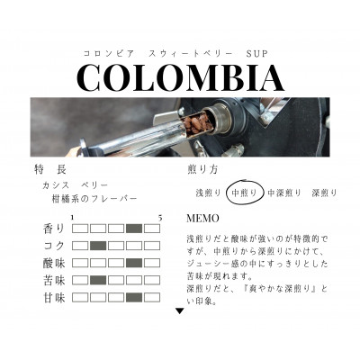 コロンビア　スウィートベリーSUP　ウォッシュド(中煎り)200g×2