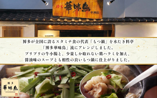 博多華味鳥　もつ鍋セット (HM-A1)(筑後市)【配送不可地域：離島】