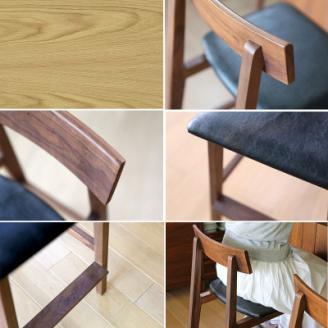 トールチェア ホワイトオーク/座面:Chrat7アイボリー【高野木工】