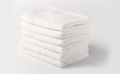 【日本製】ナチュラルコットン フェイスタオル (オフホワイト) 2柄 6枚セット