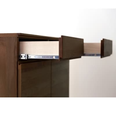 天然木製 リビング収納 レッチェ90キャビネット ウォルナット【10年保証】【高野木工】