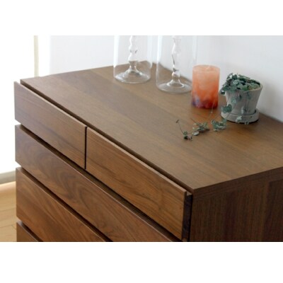 木製 収納 チェスト 箪笥 レッチェ80サイドチェスト ウォルナット【10年保証】【高野木工】