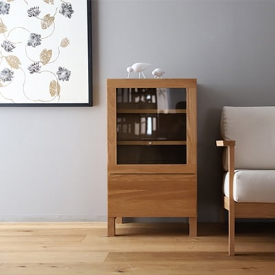 木製サイドボード レッチェ 50 サイドボード左開き ホワイトオーク【10年保証】【高野木工】