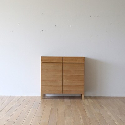 天然木製 リビング収納 レッチェ90キャビネット ホワイトオーク【10年保証】【高野木工】