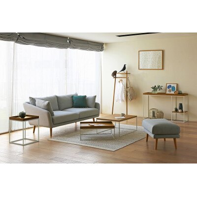 リニエ リビングテーブル ホワイトオーク/フレーム:ホワイト