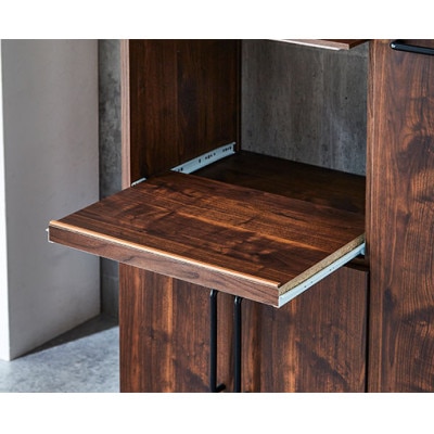 食器棚 レンジ台 キッチンボード 令和 幅83【カラー:ウォールナット】【配送不可地域：離島】