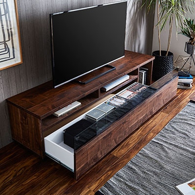 幅180cmブルックリン風テレビ台 フレッド【カラー:ウォールナット】【配送不可地域：離島】