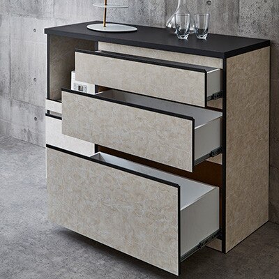 キッチンカウンター レンジ台 レンジボード アンサンブル 幅119.7 【カラー:ストーンブラック】【配送不可地域：離島】