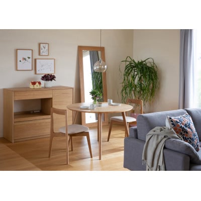 マルーン ダイニングテーブル 直径105cm ホワイトオーク