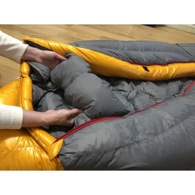羽毛シュラフ(寝袋・マミー型)ホワイトダックダウン70%