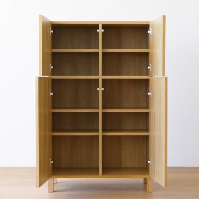 天然木製 リビング収納 レッチェ80ハイキャビネット ホワイトオーク【10年保証】【高野木工】【配送不可地域：離島】