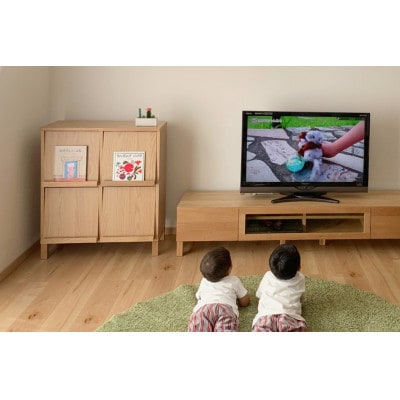 本棚 レッチェ 77マガジンレコードラック オーク【10年保証】【高野木工】【配送不可地域：離島】