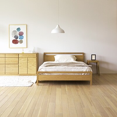 マークベッド ホワイトオーク ダブル【高野木工】