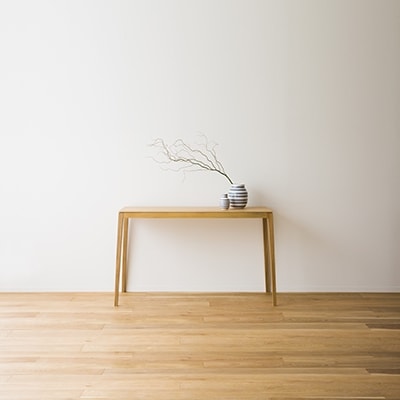 モル 120×40コンソールテーブル ホワイトオーク【高野木工】