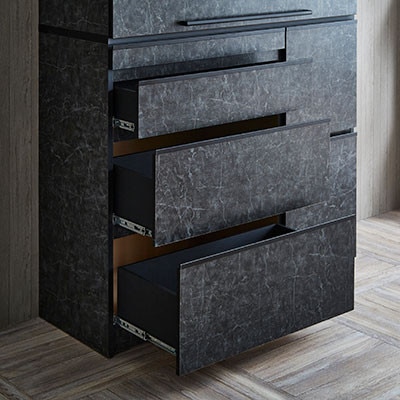 食器棚 レンジ台 ナポリ スライドアップ扉タイプ 幅120【カラー:ストーンブラック】【配送不可地域：離島】