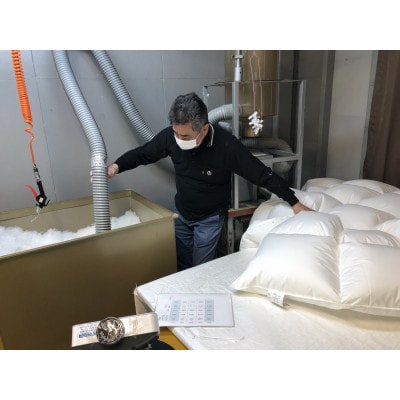 羽毛掛布団(旅館オリジナル)　ダブル増量　1.600g