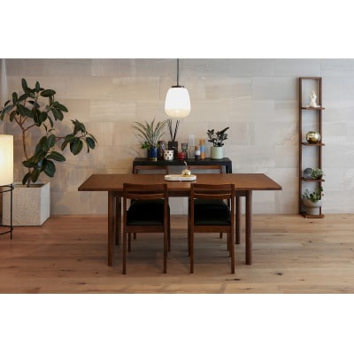 伸長式ダイニングテーブル ORPオープW140～180cm ウォルナット【10年保証】【高野木工】