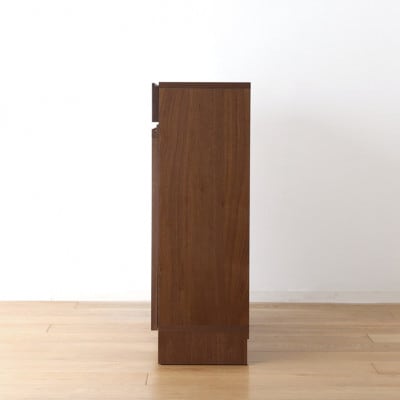 天然木製 リビング収納 レッチェ80薄型キャビネット ウォルナット【10年保証】【高野木工】【配送不可地域：離島】