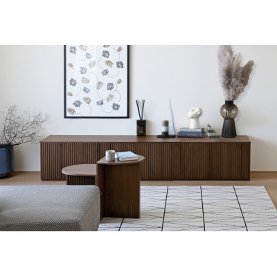 リブシリーズ150ローボード ウォルナット【天然木製】【10年保証】【高野木工】【配送不可地域：離島】