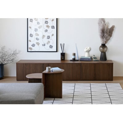 リブシリーズ75ローボード ウォルナット【天然木製】【10年保証】【高野木工】【配送不可地域：離島】