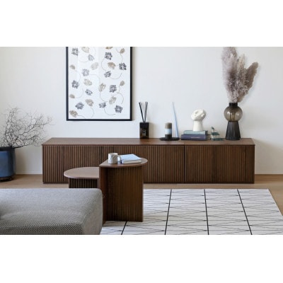 リブシリーズH40サイドテーブル ウォルナット【10年保証】【高野木工】【配送不可地域：離島】