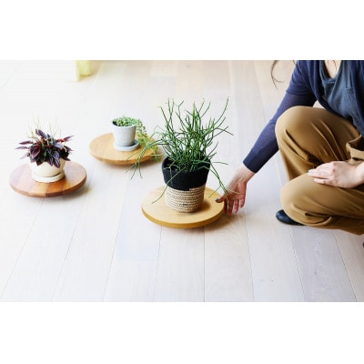 プランターベース ウォルナット 直径24cm【高野木工】