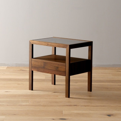 サイドテーブル 天然木 レッチェ50サイドテーブル ウォルナット【10年保証】【高野木工】