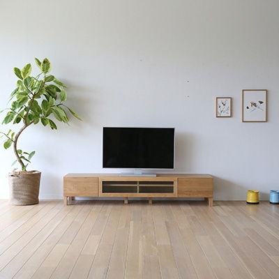 天然木製 TVボード 幅180cm　レッチェ180TVホワイトオーク材【十年保証】【高野木工】