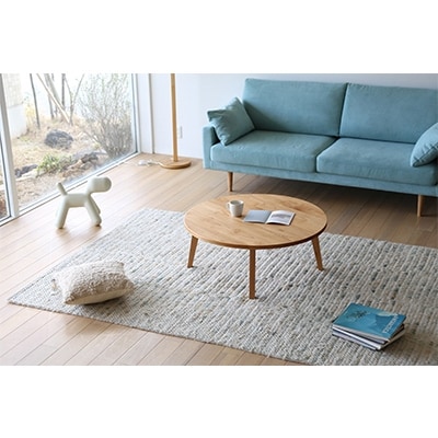 プレーン　ラウンドリビングテーブルAL105【高野木工】