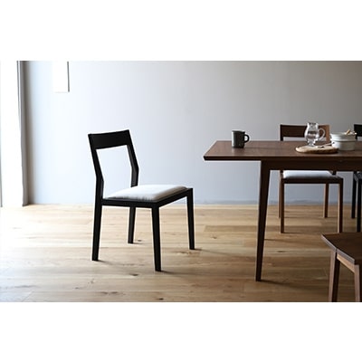 キールチェア ホワイトオーク黒塗装【高野木工】