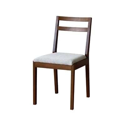 プレーンチェア ウォルナット 生地:CHART6グレー 高野木工 【十年保証】