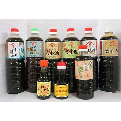 【川の駅船小屋恋ぼたる】老舗醸造元不二家のこだわり醤油セット　大