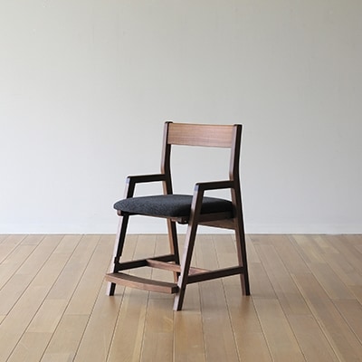 セレストチェア ウォルナット 座面:Chart6 チャコールグレー【高野木工】