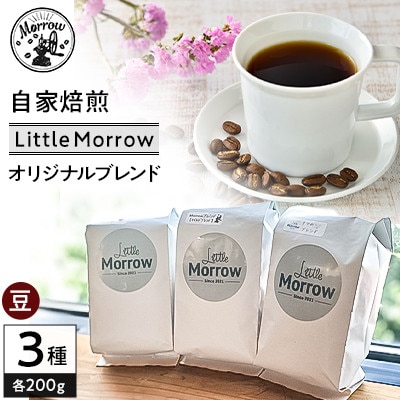 自家焙煎 珈琲 Little Morrow オリジナルブレンド(200g×3種)【豆】