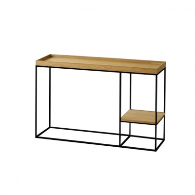 リニエ コンソールテーブル ホワイトオーク/フレーム:ブラック