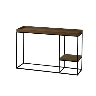 リニエ コンソールテーブル ウォルナット/フレーム:ブラック
