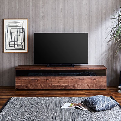 幅180cmブルックリン風テレビ台 フレッド【カラー:ウォールナット】【配送不可地域：離島】