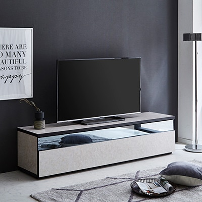 幅180cmブルックリン風テレビ台 フレッド【カラー:ストーンホワイト】【配送不可地域：離島】