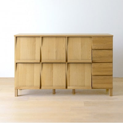 本棚  レッチェ 143マガジンレコードラック オーク【10年保証】【高野木工】【配送不可地域：離島】