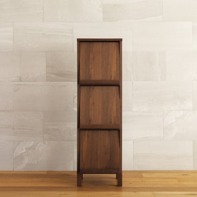 本棚  レッチェ 40マガジンレコードラック ウォルナット【10年保証】【高野木工】【配送不可地域：離島】